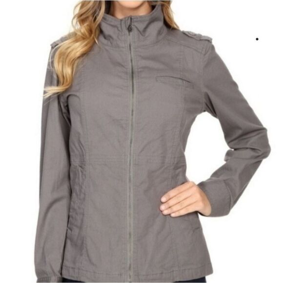 🔸️Prana Gray Mayve Zippered Front Utility Jacket Medium - Picture 1 of 13